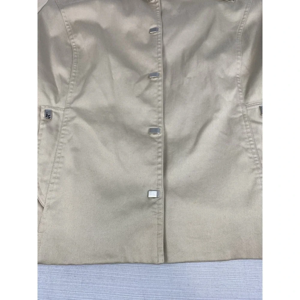 Jamie Sadock Golf Tennis‎ Top Jacket Khaki Button Front Womens Size XL